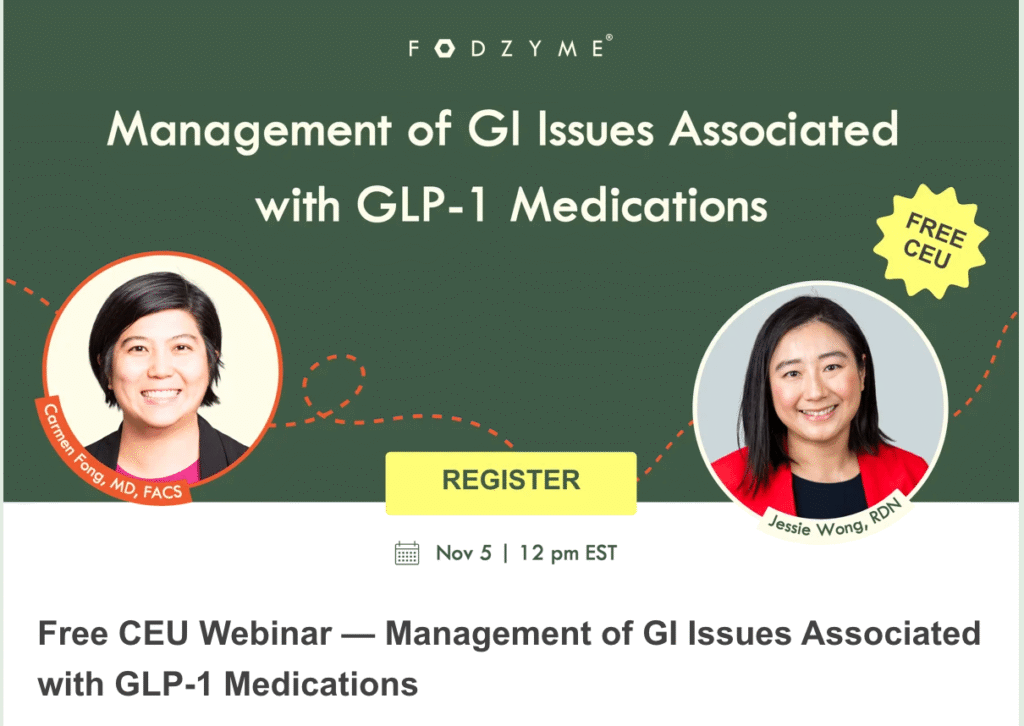 CEU Webinar — Management of GI Issues Associated with GLP-1 Medications