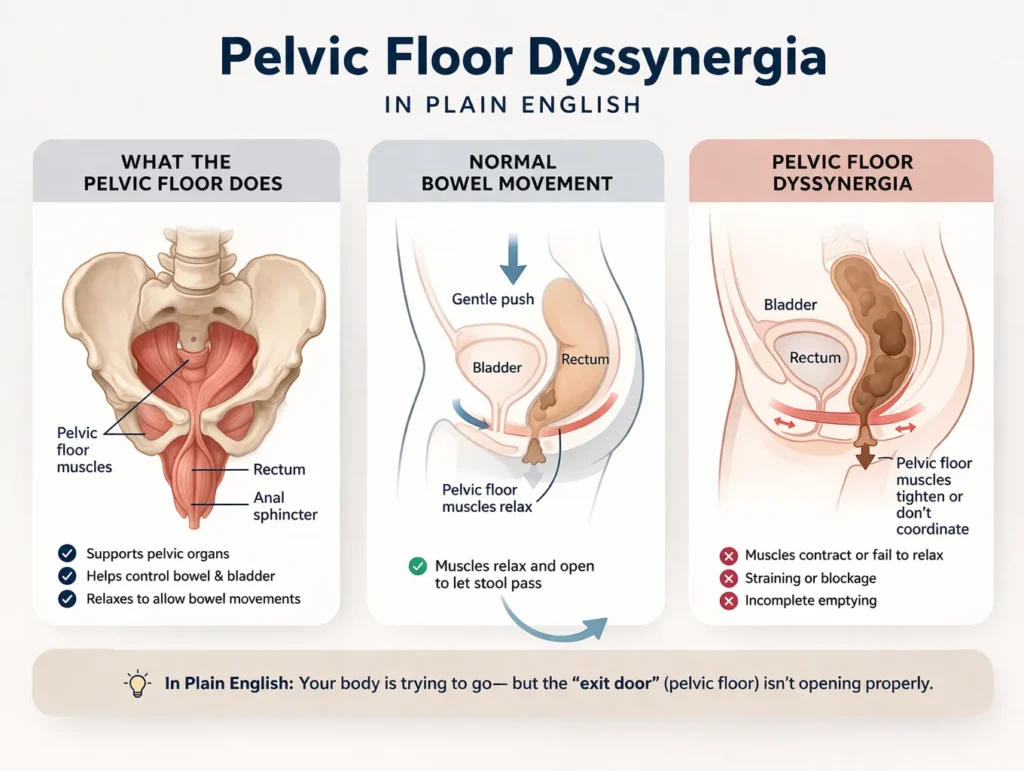 pelvic floor dyssynergia chart