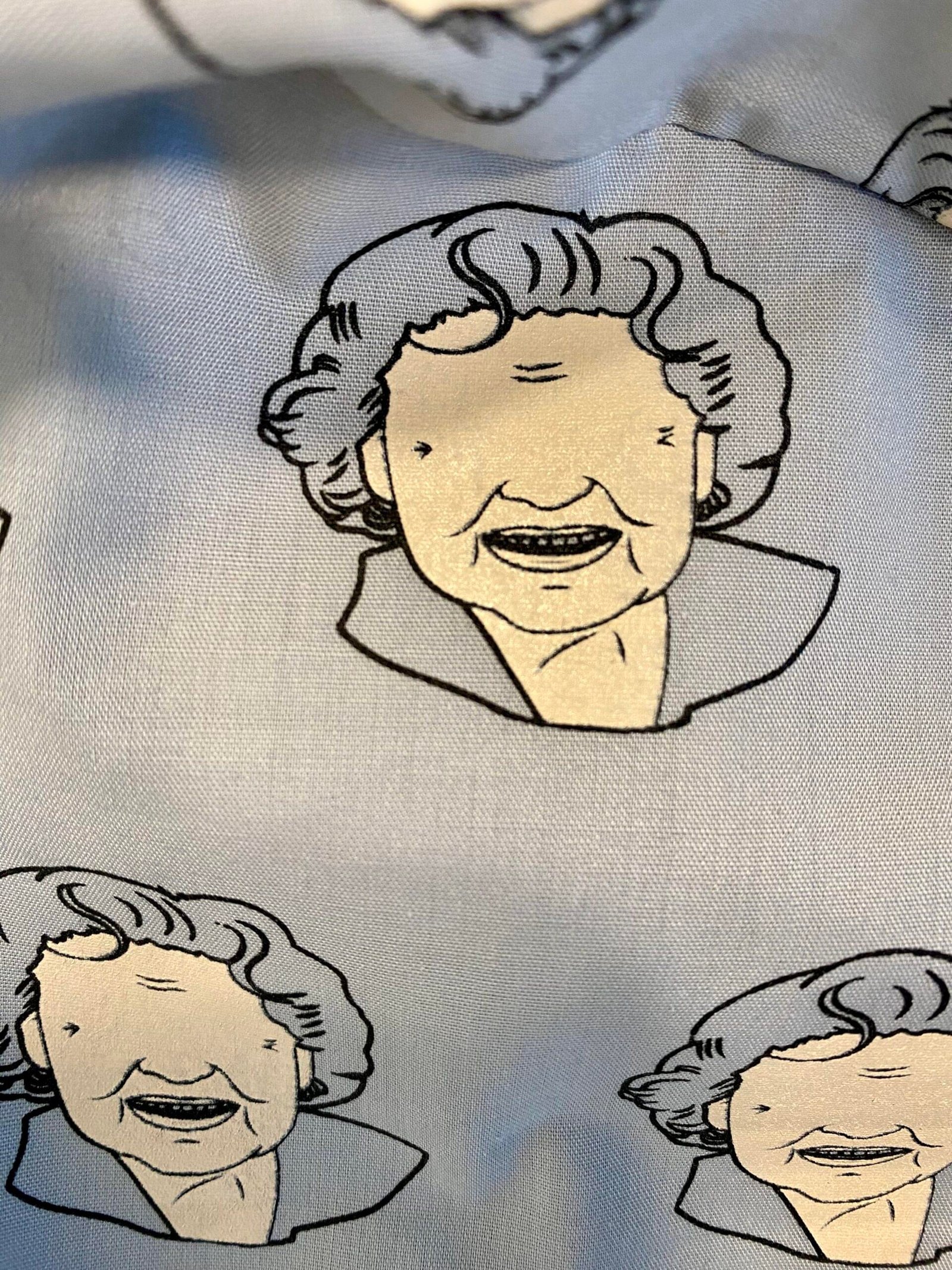 Betty White Custom Scrub Cap Close up